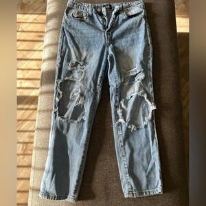 Distressed Blue Women's Jeans